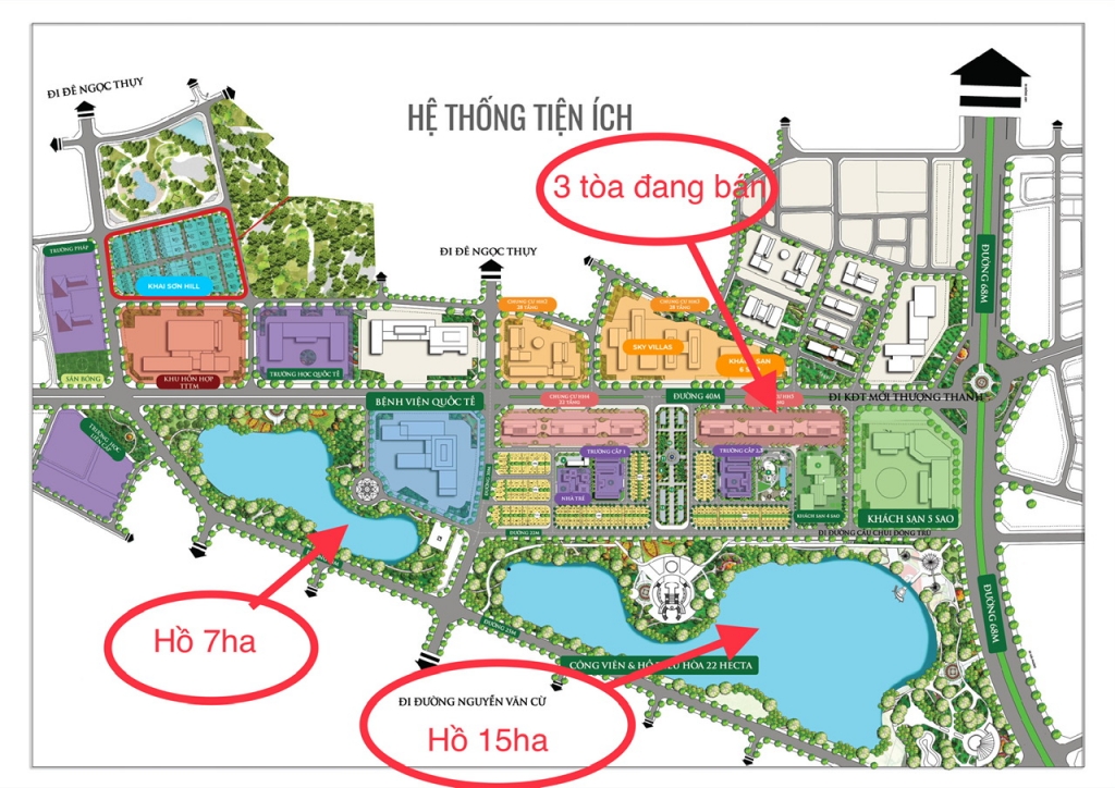 TRỰC TIẾP CĐT Nhận đặt chỗ căn góc Đông Nam tòa K3 đẹp nhất dự án Khai Sơn City.CK 16,5%. HTLS 0%/18Th.View hồ điều hòa 22Ha