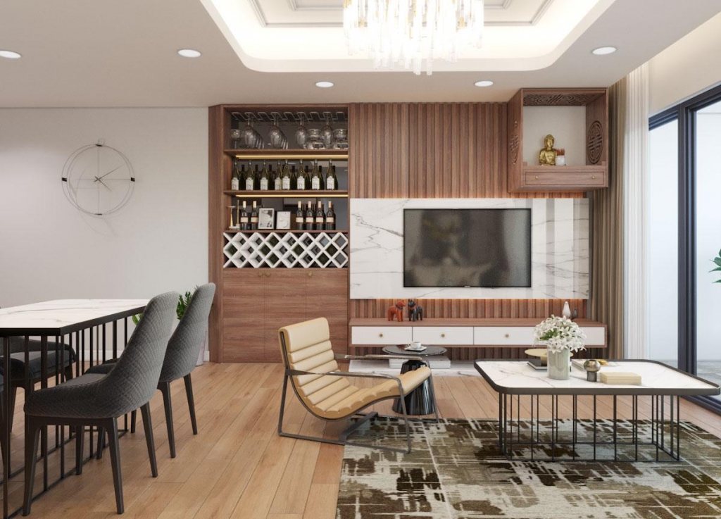 Cho thuê căn hộ chung cư Discovery 302 Cầu Giấy, 94 m2, 2 PN, full nội thất, 17 tr/tháng