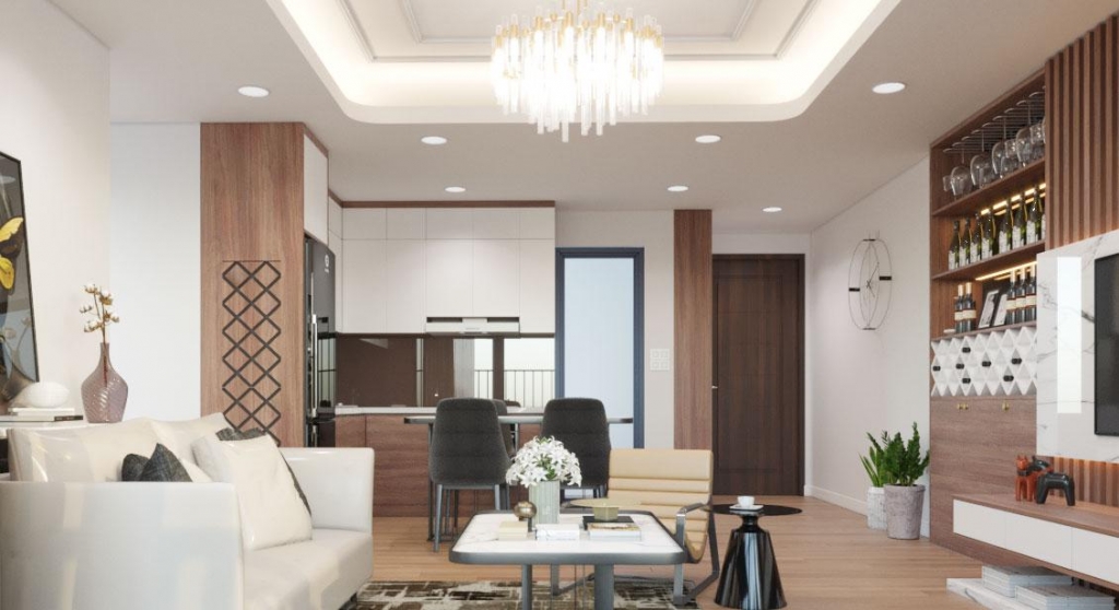 Cho thuê căn hộ chung cư Discovery 302 Cầu Giấy, 94 m2, 2 PN, full nội thất, 17 tr/tháng