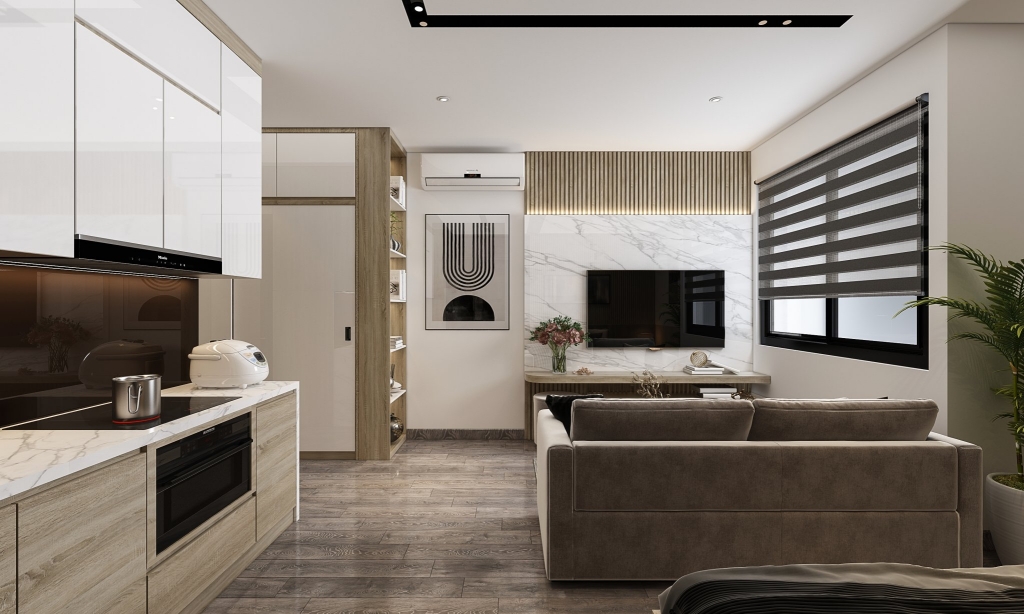 Cho thuê căn chung cư Mini Ngọc Thụy cạnh Mipec: 35m full đồ